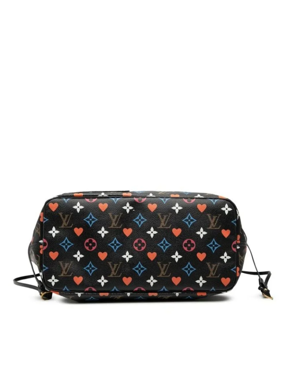 Louis Vuitton Game on Monogram Neverfull MM Tote Shoulder Bag Black Multicolor